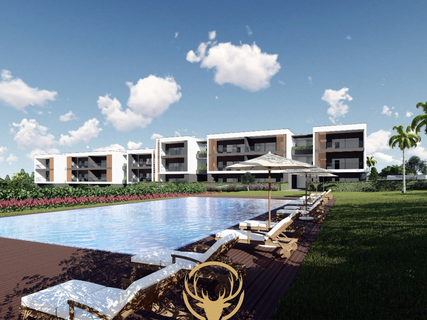 Brand New 2 Bedroom  Ground floor  Apartment  with the patio  in a Private Condominium with Pool 