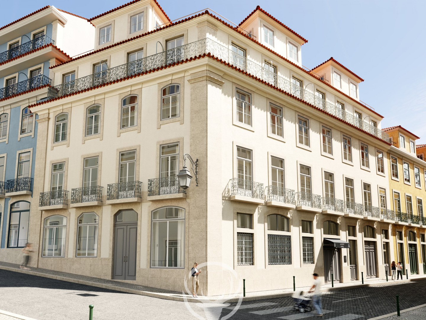 Elegância moderna com vista para uma das ruas mais encantadoras de Lisboa.