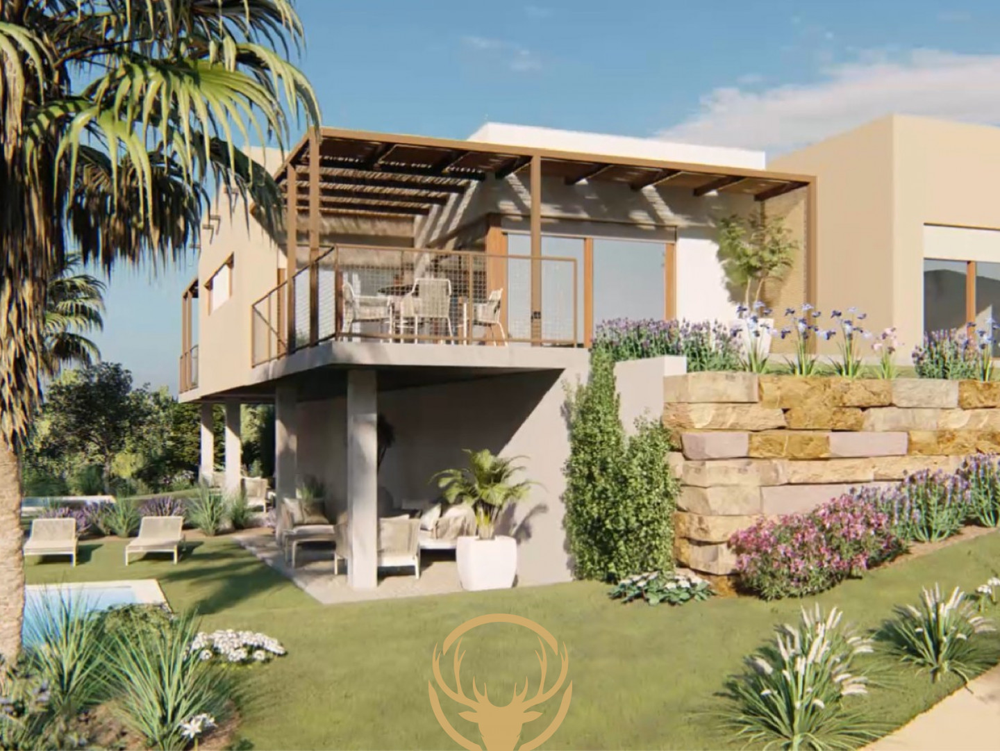 Um apartamento de dois quartos no belo resort